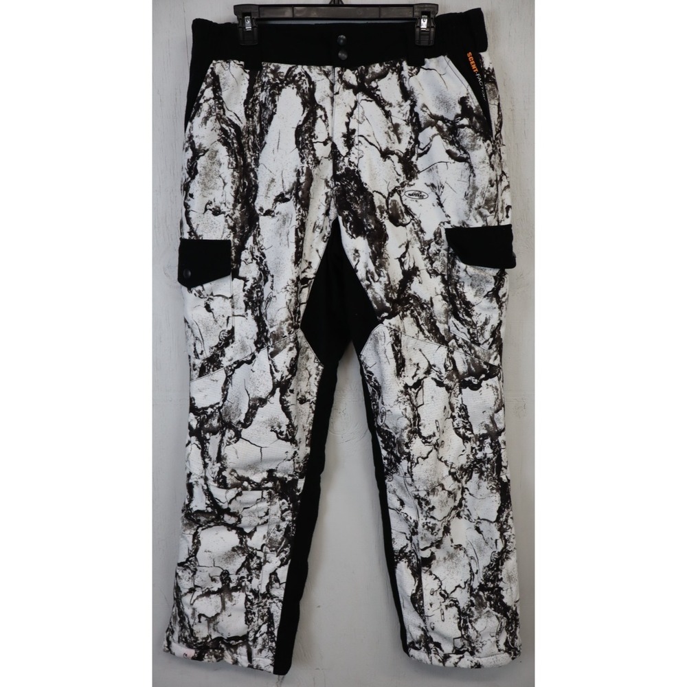 Mens Habit Cargo Pants Size M Camo White‎ Scent Factor Lined Heavy 34-36x32